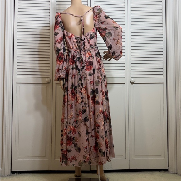 NWT Azazie Atelier Karla Mauve Multi Midi Dress XS - Picture 8 of 15